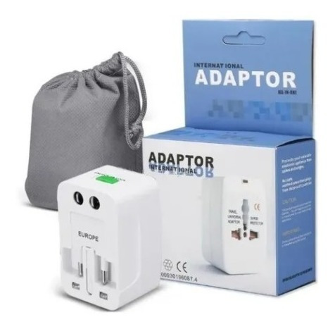 Adaptador Enchufe Universal Viajero All In One Para Más De 150 Países