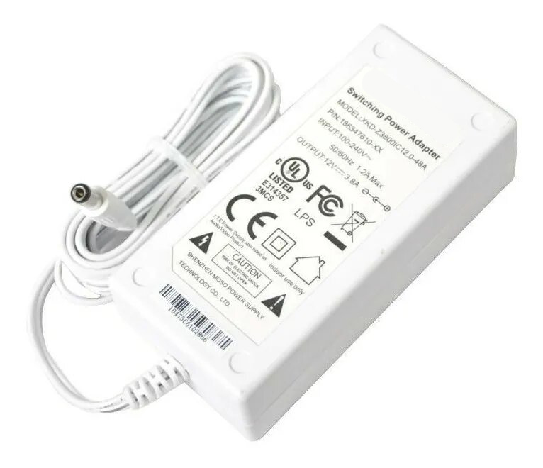 Fuente Switching 12 V 3.8 A 45 W Cámara Seguridad CCTV Tira LED