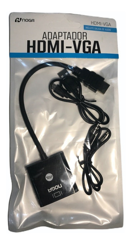 Adaptador Conversor HDMI A VGA Con Cable Auxiliar