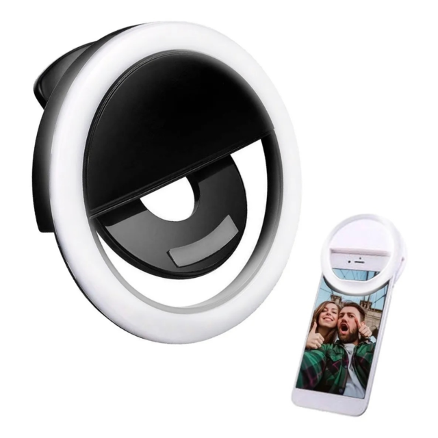 Aro de Luz LED Celular Selfie Recargable USB Ring Light