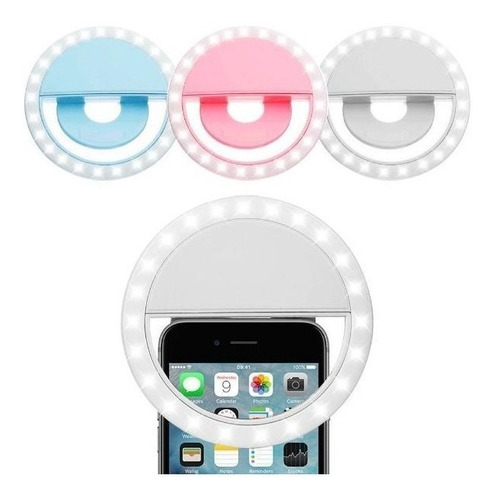 Aro de Luz LED Celular Selfie Recargable USB Ring Light