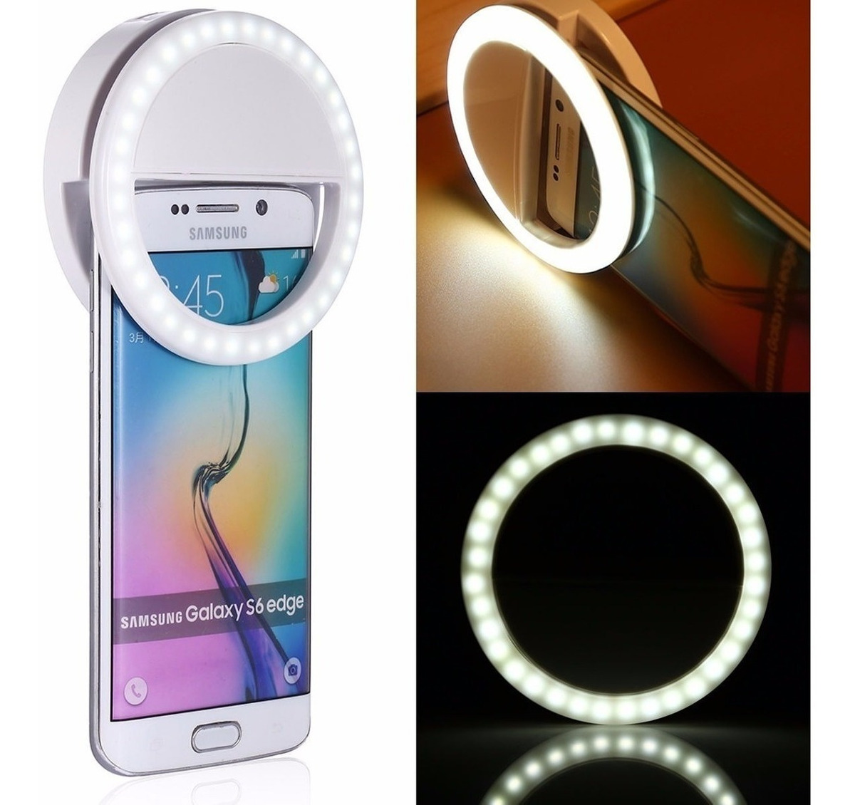 Aro de Luz LED Celular Selfie Recargable USB Ring Light