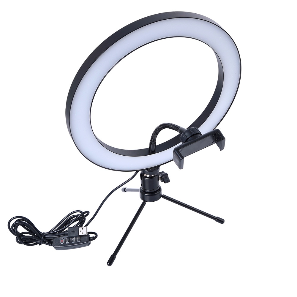 Aro De Luz Led 20cms 3 Tonos De Luz, 120 Led Trípode Selfie