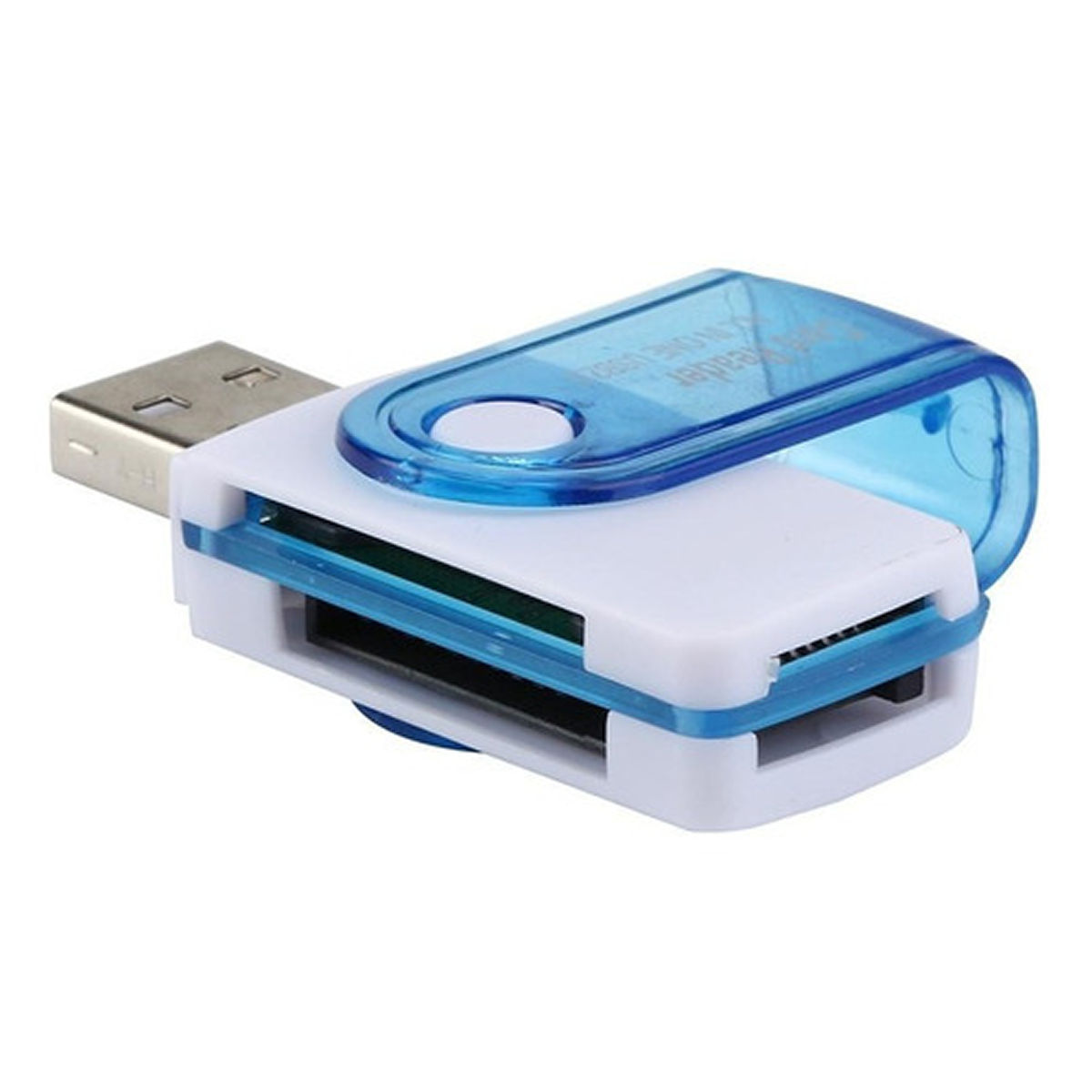 Lector de memorias USB 4 en 1 tipo pendrive SD micro SD