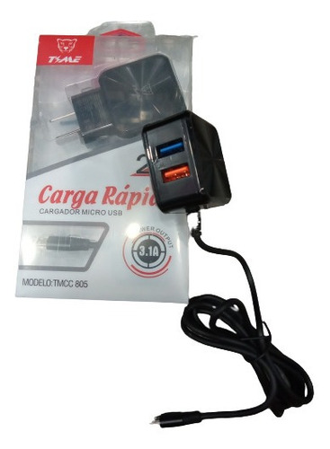 Cargador Celular Carga Rápida 3.1A Micro USB + 2 USB