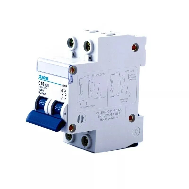 Llave Térmica 15 Amp Termomagnética Bipolar Sica 2x15