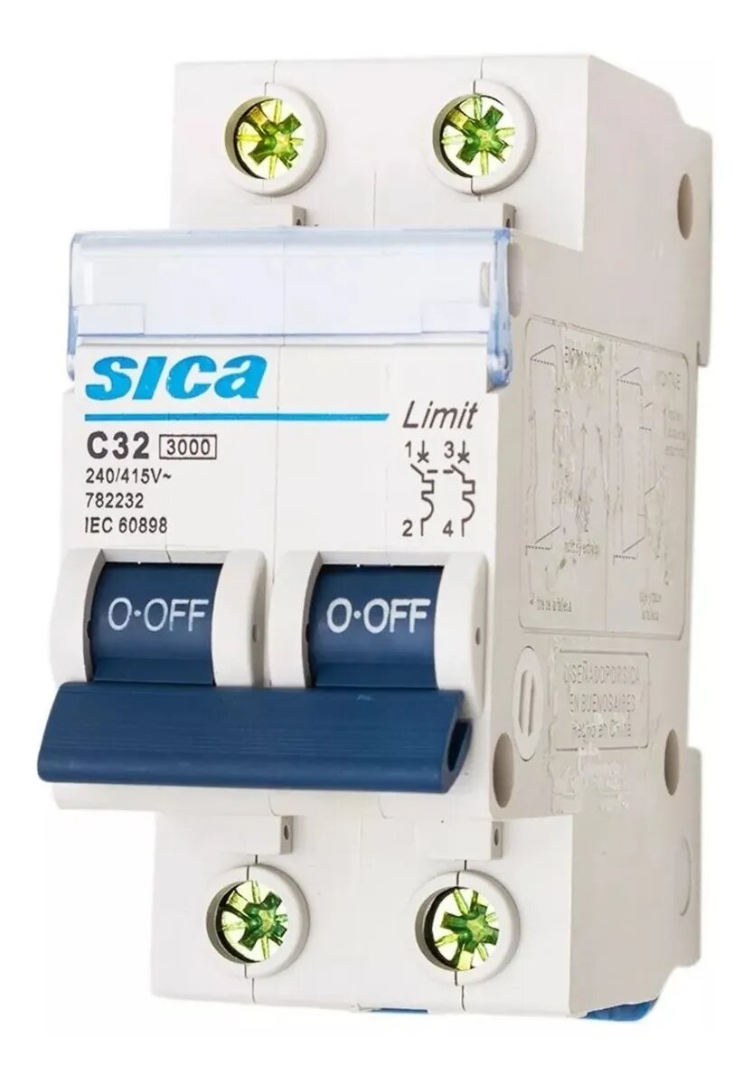 Llave Térmica 32 Amp Termomagnética Bipolar Sica 2x32
