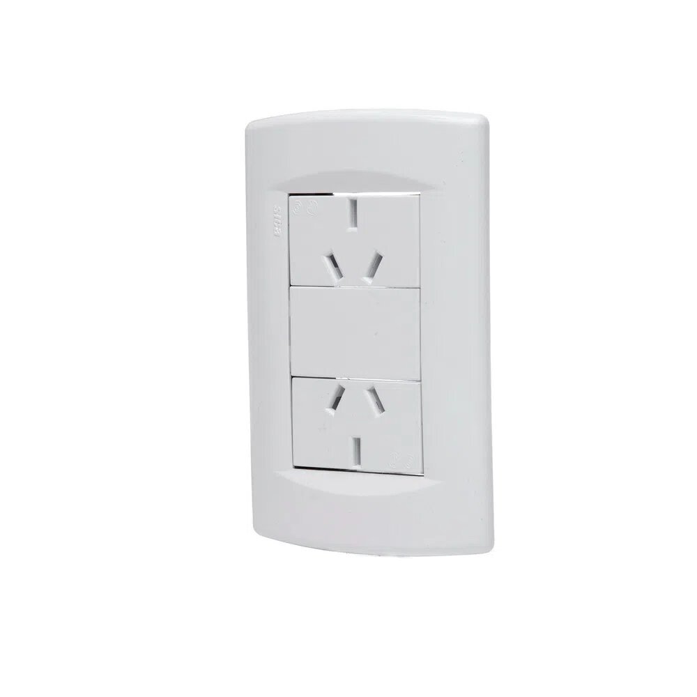 Llave De Luz Módulo Armado Toma Doble Sica Life