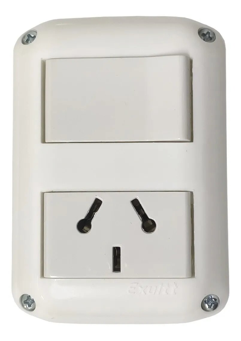 Llave Exterior Punto Y Toma Bínoma Exacto