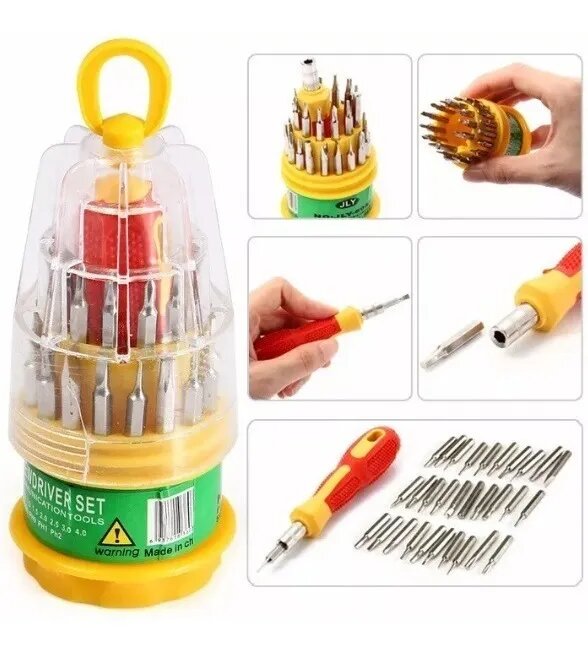 Kit Destornillador 31 Puntas Celulares Electrónica