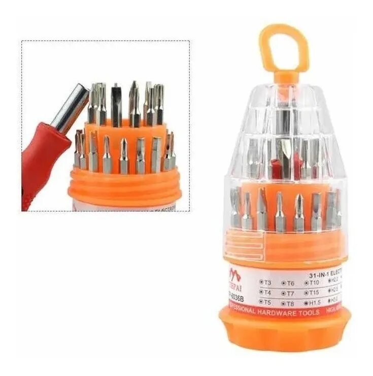 Kit Destornillador 31 Puntas Celulares Electrónica