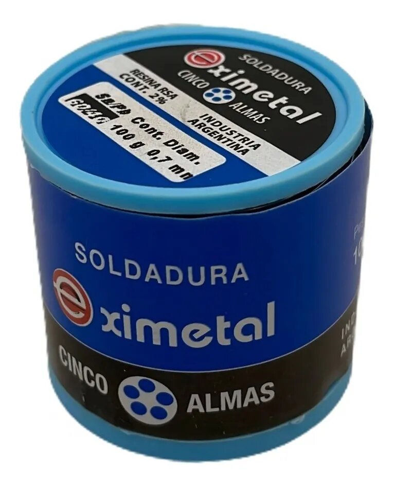 Estaño En Carrete 100g 60/40 Diámetro 0.7mm Eximetal