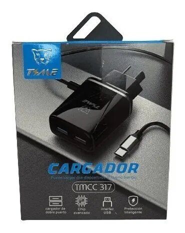 Cargador Celular Carga Rápida 3.1A Usb Tipo C + 2 Usb