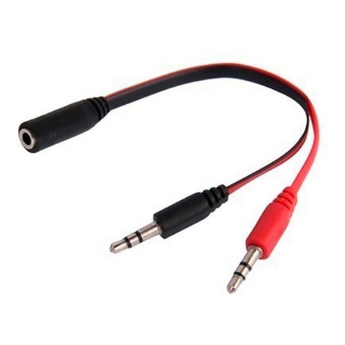 Cable Adaptador 2 Plug 3.5 mm Macho A Jack Hembra Audio