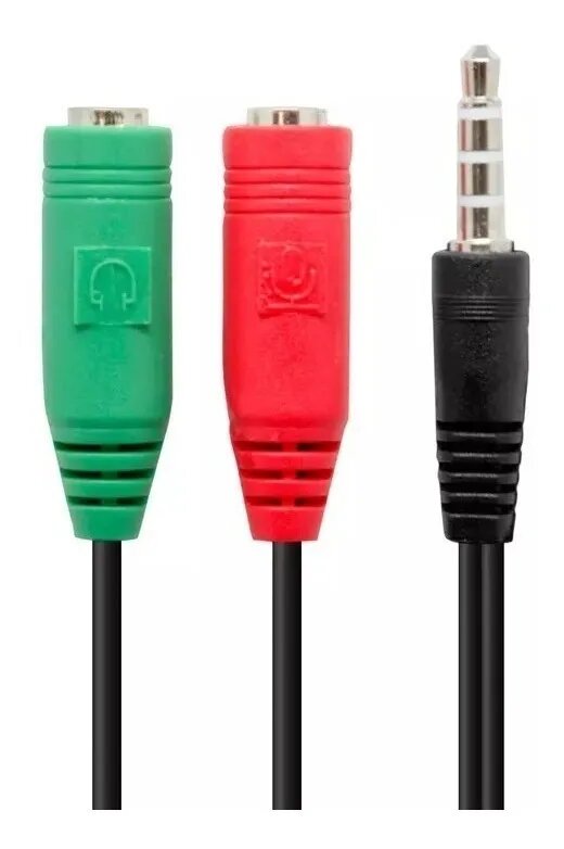 Cable Adaptador Plug 3,5 mm Macho A 2 Jack Hembra Audio