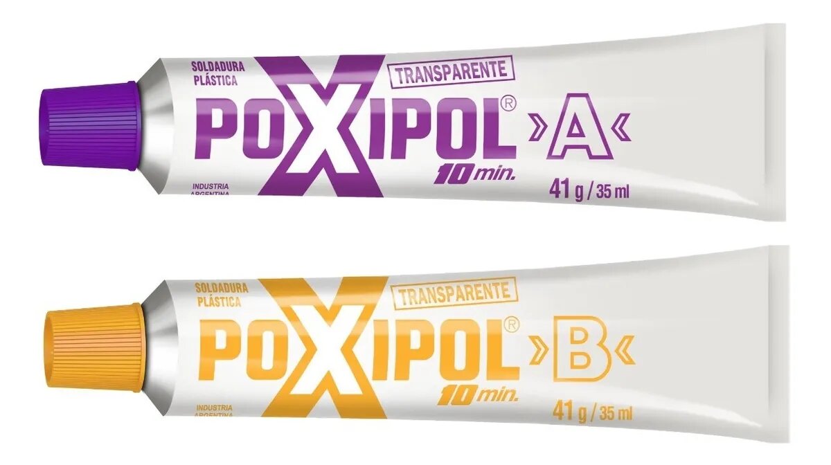 Adhesivo Epoxi 10 min Transparente Soldadura Plástica