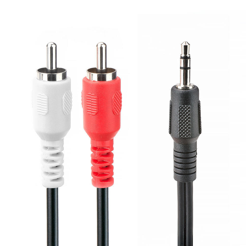 Cable de Audio Miniplug 3.5mm a RCA 1,5 Metros Auxiliar