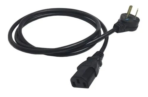 Cable Power 220V Interlock 3 Patas 1,5 mts Para Fuente Monitor PC