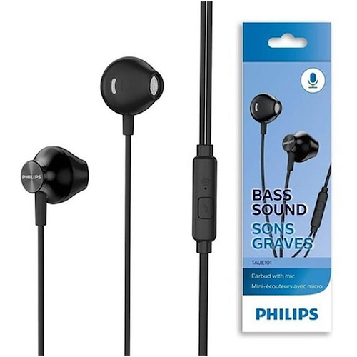 Auricular Con Micrófono Philips Taue101 Earbuds In-ear Negros