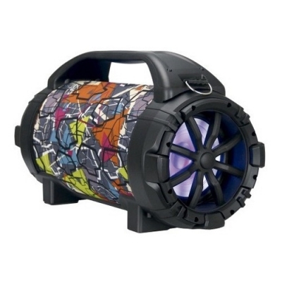 Parlante Portátil Bazooka Bluetooth Karaoke Luces 40w Winco W215