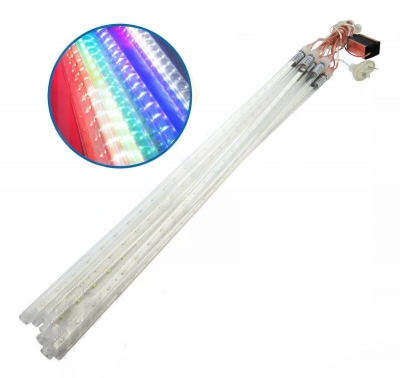 Lluvia Led Efecto Cascada Meteorito 8 Tubos Luz RGB Fría Cálida 220V