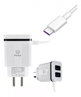 Cargador Tipo C + 2 Usb 3.1a Carga Rapida Tmcc322