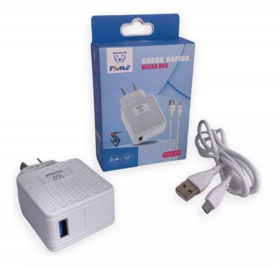 Cargador USB 2.1 A + Cable Separado USB A Micro USB V8 TMCC220