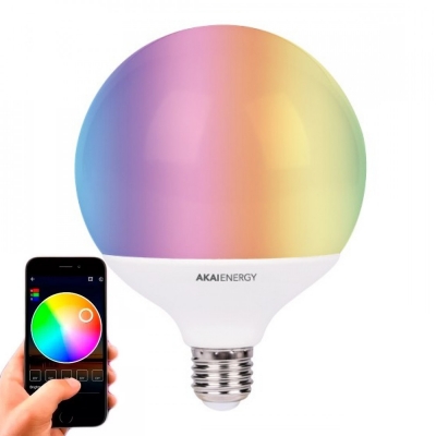 Lámpara Led Inteligente Globo 10W Akai Wifi Smart Color E27