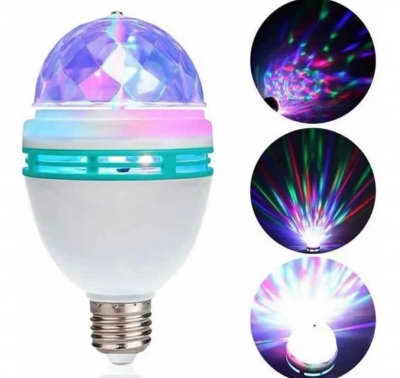 Lámpara Led Giratoria 3w RGB Foco 3 Colores Bolichearía