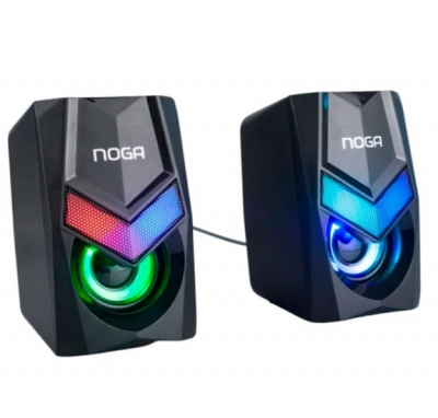 Parlante 2.0 Noga NG-118P Multimedia 6W LED Control de Volumen