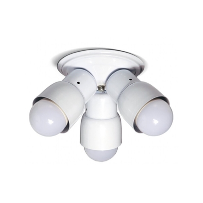 Aplique bajo ventilador de techo 3 luces E27 fijo Color Blanco