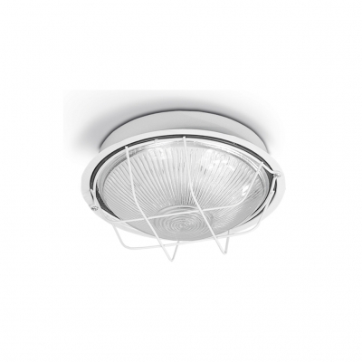 Tortuga Exterior Metálica Redonda Color Blanco