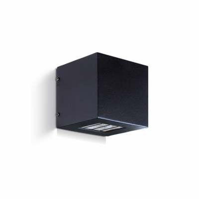 Difusor Bidireccional Metálico De Pared Exterior Negro