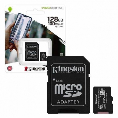Memoria Kingston Micro SD 128GB Con Adaptador Clase 10
