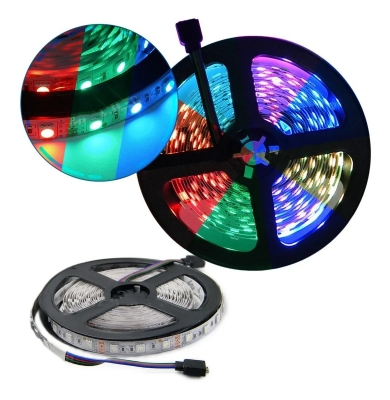 Tira LED 5050 RGB interior IP20 5 mts 12V