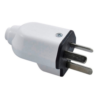 Ficha Enchufe Macho 3 Patas Blanco Prolongación 10 Amp 250v