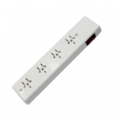 Zapatilla Prolongador Alargue 4 Tomas Multinorma Sin Cable Con Llave Térmica 10A