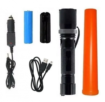 Linterna Táctica Militar Led Zoom Recargable 220V Usb Pilas