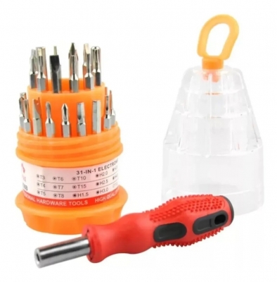 Kit Destornillador 31 Puntas Celulares Electrónica