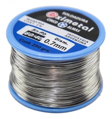 Estaño En Carrete 250g 60/40 Diámetro 0.7mm Eximetal