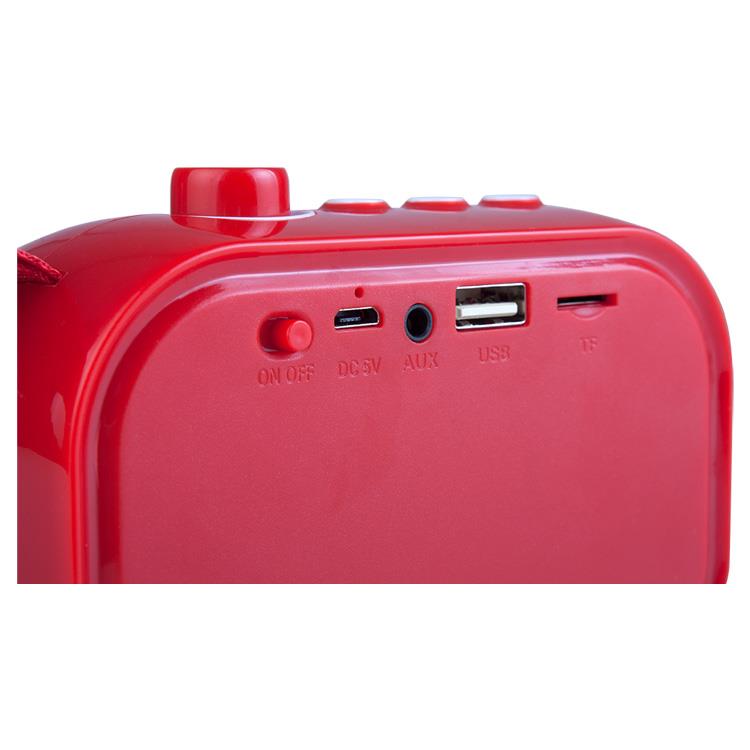 Parlante Noga Inalambrico Bt Vintage 3w Rojo