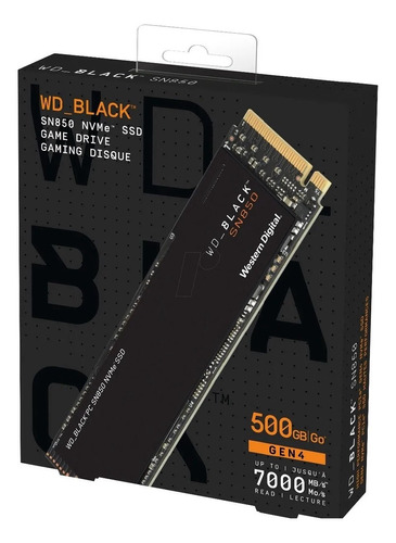 Disco Ssd M.2 Wd Black Sn850 500gb Nvme 7000 Mb/s