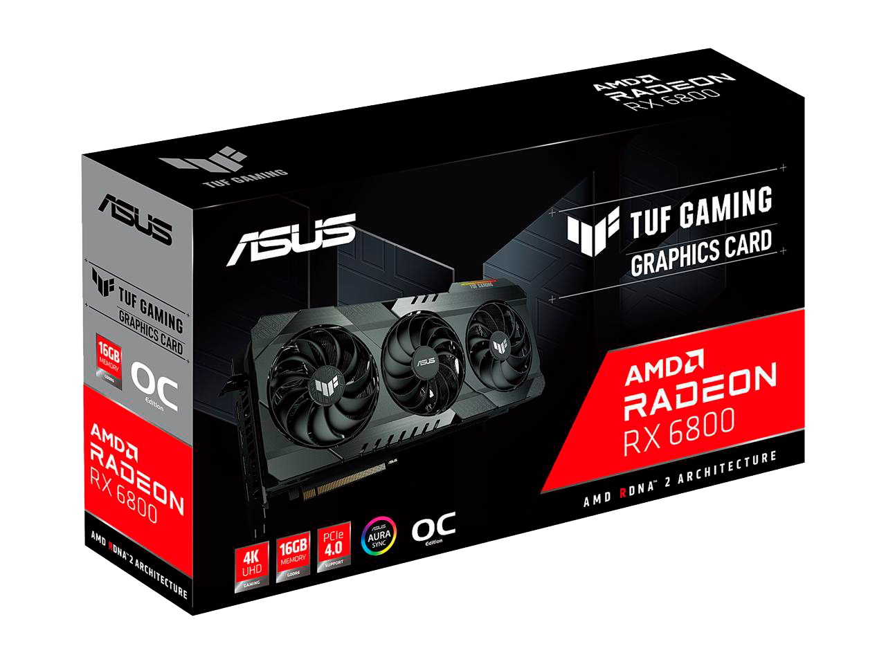 Placa De Video Asus Tuf Amd Radeon Rx 6800 Triple Fan 16gb Oc