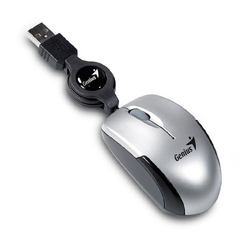Mouse Genius Micro Traveler Usb Silver Notebook Oficina Pc