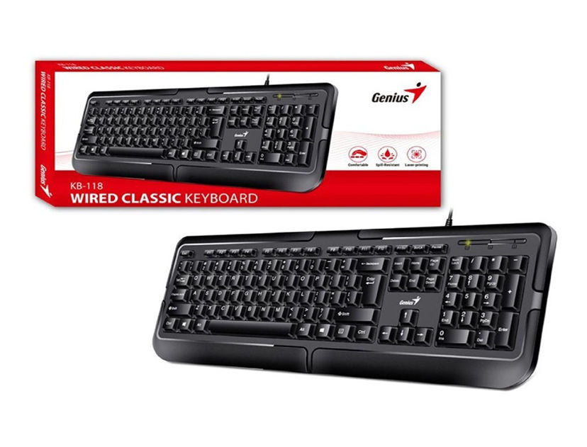 Teclado Genius Kb-118 Sp Black