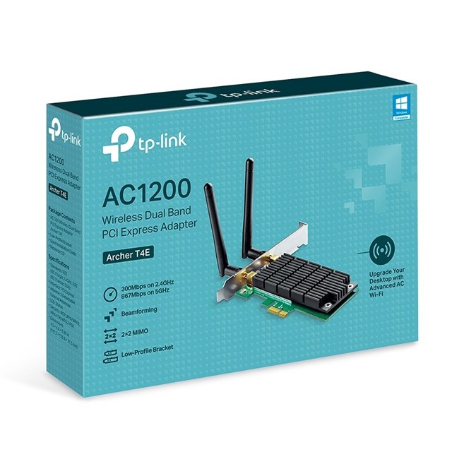 Placa Wifi Pci Express Tp-link Archer T4e  Ac1200 + Bluetooth 2 Ant Dual Band