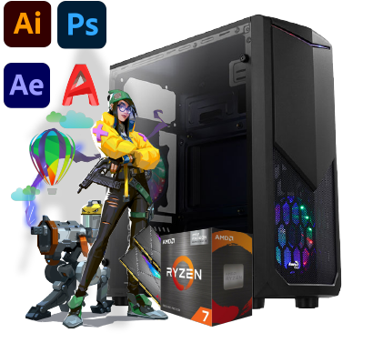 PC DISE?O EDICION ARQ RYZEN 7 5700G B550 16GB RAM RTX 2060 12GB SSD M2 500GB 2TB HDD 500W WIFI