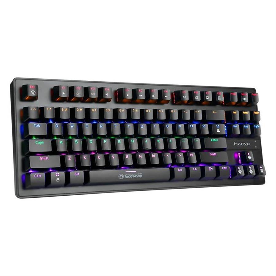 Teclado Gaming Mecanico Marvo Tkl Kg901 Iluminado Rgb Blue