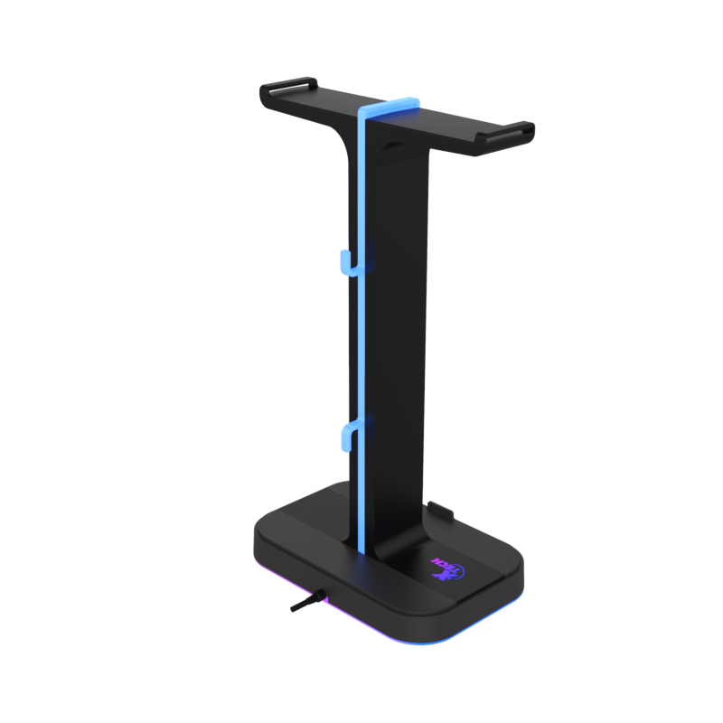 Soporte Auricular Doble Xtech Yurei Rgb 2 Puertos Usb