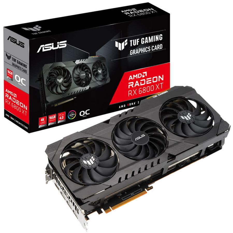 Placa De Video Asus Tuf Amd Radeon Rx 6800 Xt Triple Fan 16gb Oc